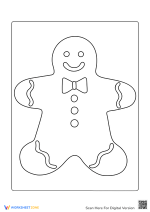 Gingerbread Man Coloring Page - Fun Holiday Activity