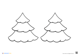 Holiday Pine Tree Matching - Visual Skills Worksheet