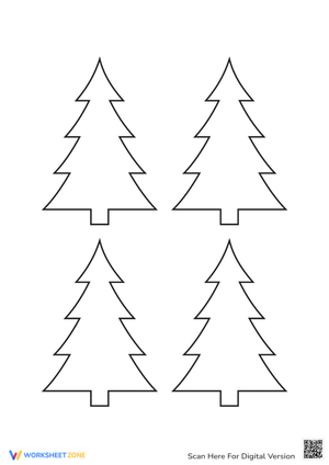 Geometric Christmas Tree Coloring Pages - Fun Holiday Art