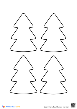 Printable Christmas Tree Shapes for Kids