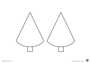 Christmas Tree Coloring Pages - Simple Printable Templates