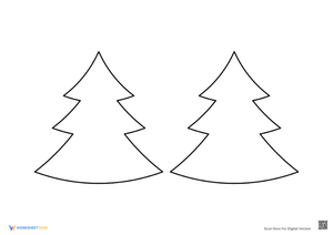 Blank Christmas Tree Template - Creative Art Project for Kids