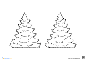 Whimsical Christmas Tree Coloring Page - Fun Holiday Activity!