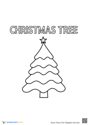 Simple Christmas Tree Coloring And Design Activity