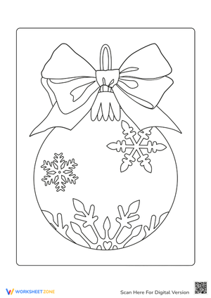 Sparkling Snowflakes on Ornament Coloring