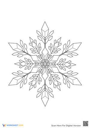 Intricate Snowflake Coloring Page
