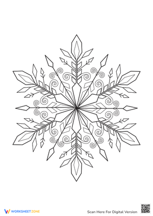 Detailed Snowflake Design for Winter Crafts