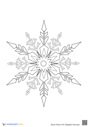 Frosty Fun: Snowflake Coloring Page