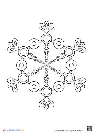Ornamental Snowflake Coloring Page