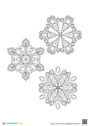 Winter Snowflake Coloring Page - Fun Art Activity for Kids