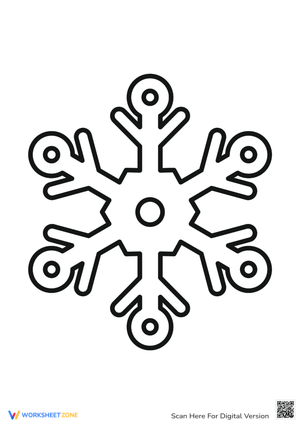 Simple Snowflake Coloring Page for Kids