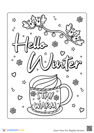 Winter Snowflake Coloring Page - Fun for Kids!