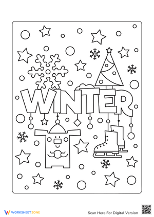 Festive Winter Snowflakes Coloring Sheet