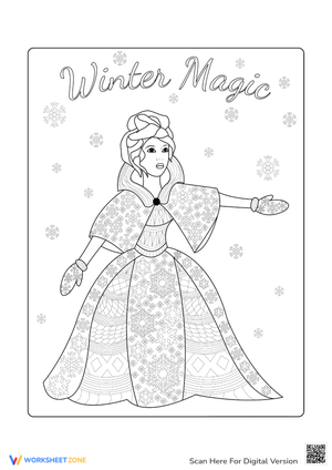 Snow Queen Coloring Page