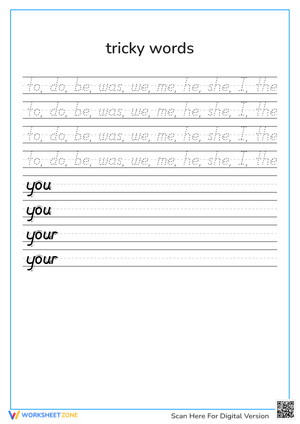 tricky words 2