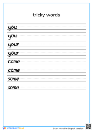 tricky words 2