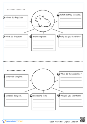Grade 4 Animal Research — Printable No-Prep Worksheet