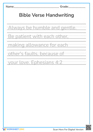 Bible verse Handwriting & Memorization