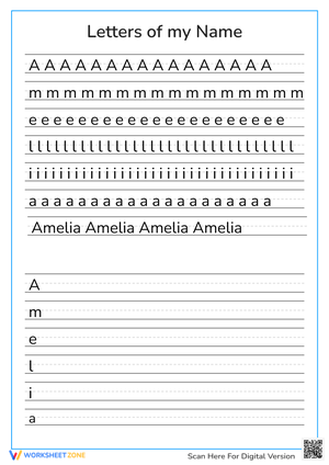 Letters of My name
