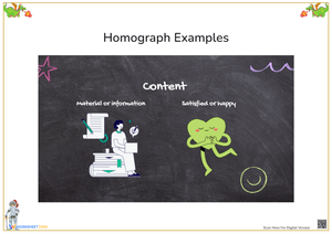 Homograph Example Worksheet