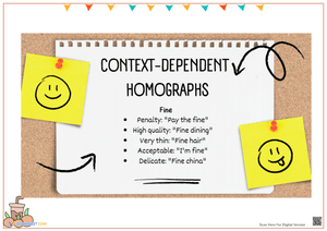 Context-Dependent Homographs Worksheet