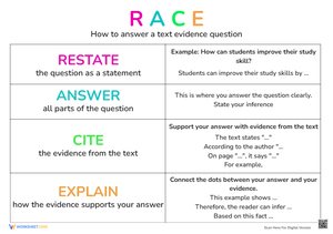 RACE Strategy for Text Evidence