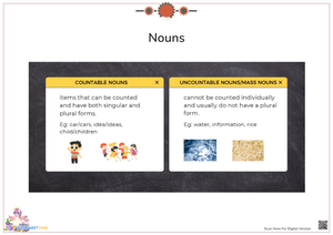 Countable vs. Uncountable Nouns Worksheet