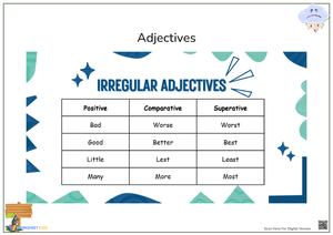 Irregular Adjectives Worksheet