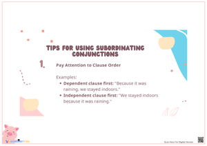 Tips for Using Subordinating Conjunctions