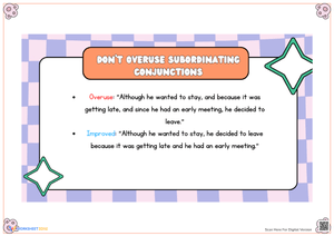 Avoid Overusing Subordinating Conjunctions