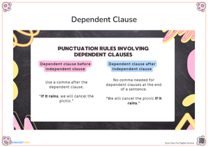 Punctuation Rules for Dependent Clauses