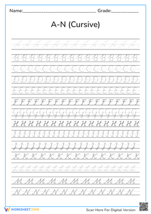A-N (Cursive)