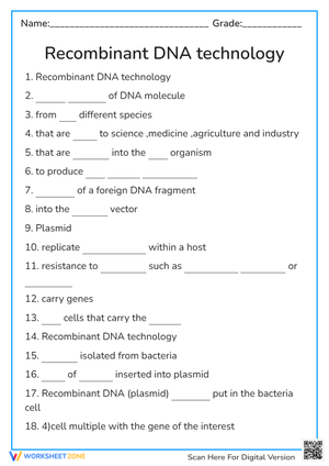 Recombinant DNA technology
