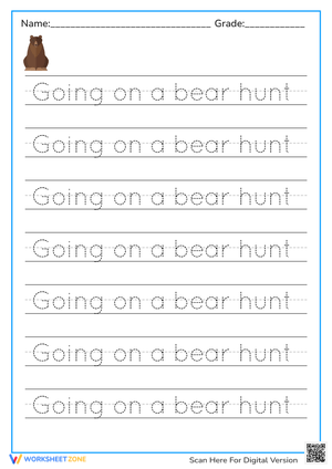 go through it, it is a bear. going on a bear hunt
