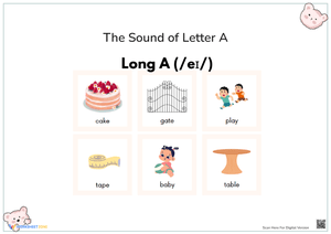 Long Letter A Sound Worksheets