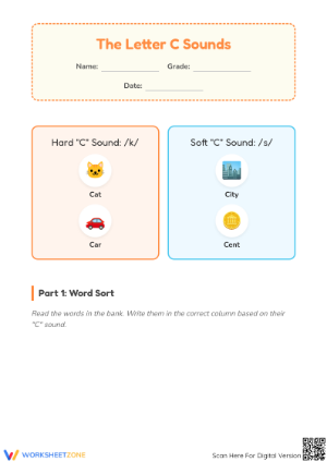 Hard and Soft Letter C Sounds | Essential Grade 1 Phonics