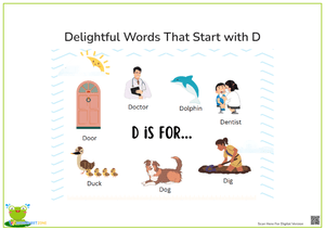 Letter D Vocabulary Worksheets