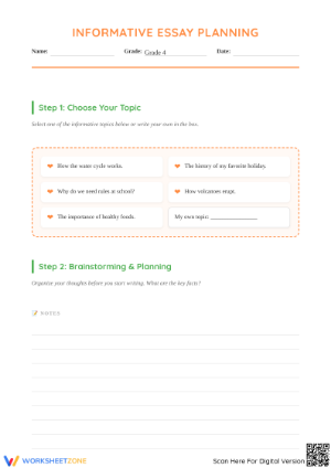 Grade 4 Informative Essay Guide | Essential Writing Packet