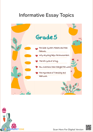 Informative Essay Topics for Grade 5