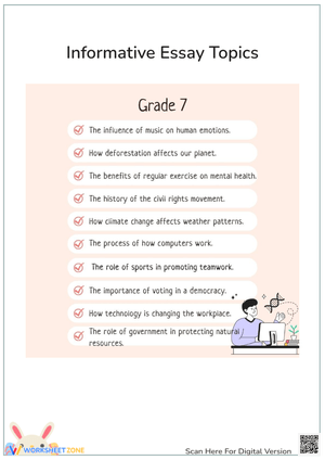  Informative Essay Topics for Grade 7