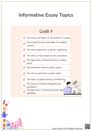 Informative Essay Topics for Grade 9