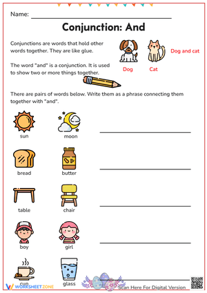 Practice Connecting Words with "And"