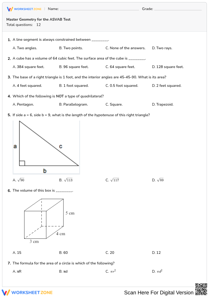 Master Geometry for the ASVAB Test