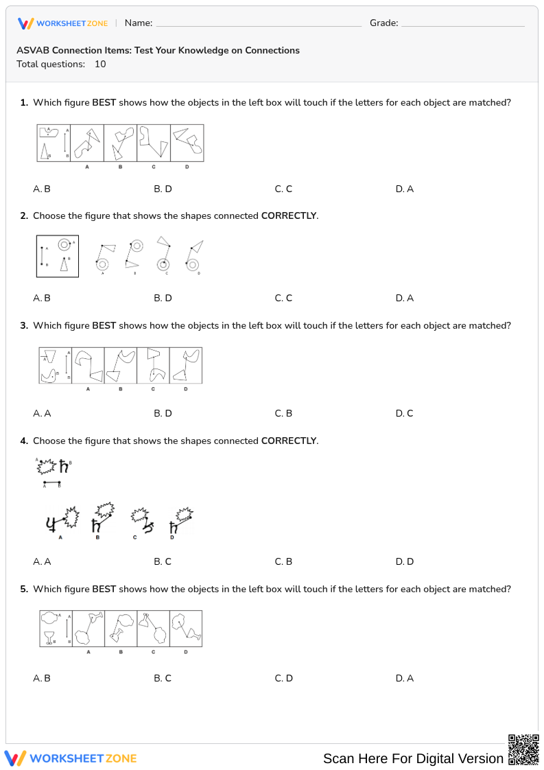 ASVAB Connection Items: Test Your Knowledge on Connections
