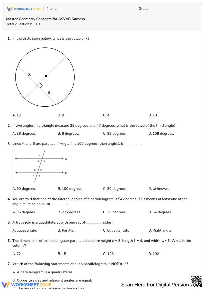 Master Geometry Concepts for ASVAB Success