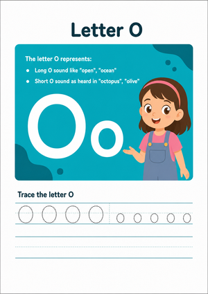 Essential Letter O Phonics & Tracing Worksheet | Grade 1