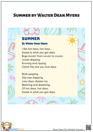 "Summer" by Walter Dean Myers - 5th Grade Poems