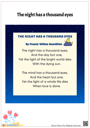  "The Night Has a Thousand Eyes" - 5th Grade Poems