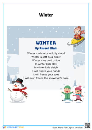 "Winter" by Russell Blair - 5th Grade Poems