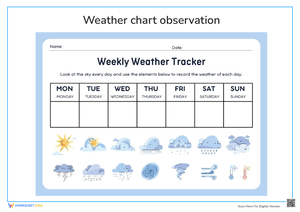 Science Activities for Four-Year-Old Kids: Weekly Weather Tracker
